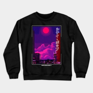 Japanese Streetwear Neon Synthwave Crewneck Sweatshirt
